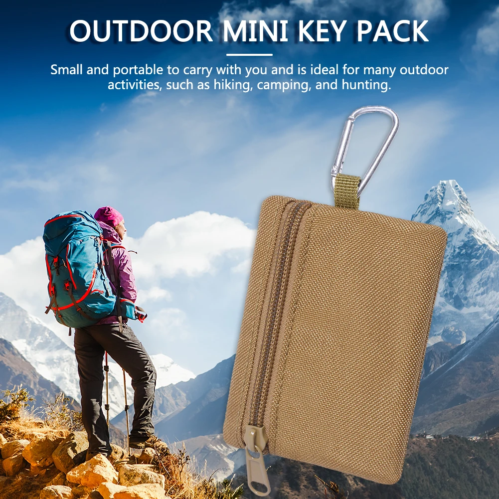 

Outdoor EDC Molle Pouch Wallet Mini Portable Travel Key Earphone Holder Coin Wallet Purses Zipper Hunting Hook Waist Belt Bag