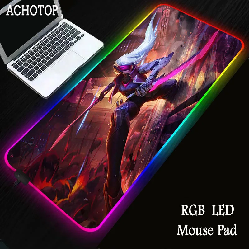 

RGB Gaming Mouse Pad Large Gamer Computer Mousepad LED Keyboard Desk PC Mause Pad Laptop Desk Mat for LOL