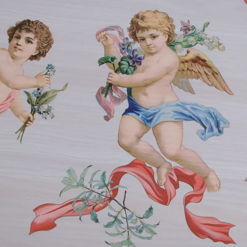 Шифоновая ткань с цифровым принтом Angel мягкая тонкая шифоновая в стиле пэчворк