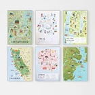 Карта городов мира Калифорния, Лондон, Париж, Стокгольм, настенный художественный плакат, принты в скандинавском стиле, картины, картины для гостиной