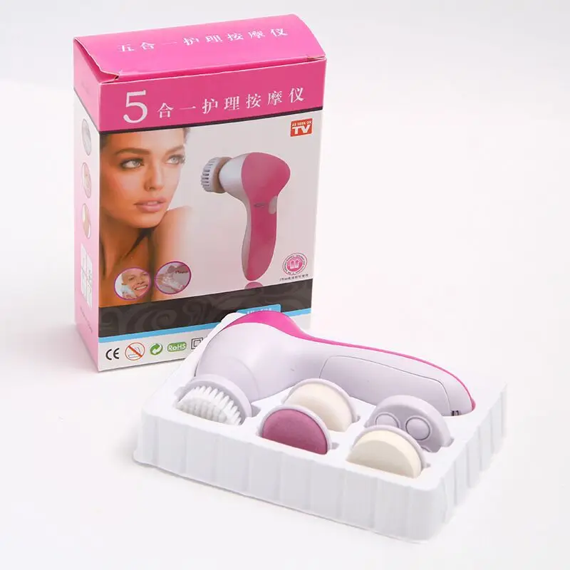 

Free shipping Five-in-one facial cleansing instrument, household electronic beauty instrument, electric massage instrument