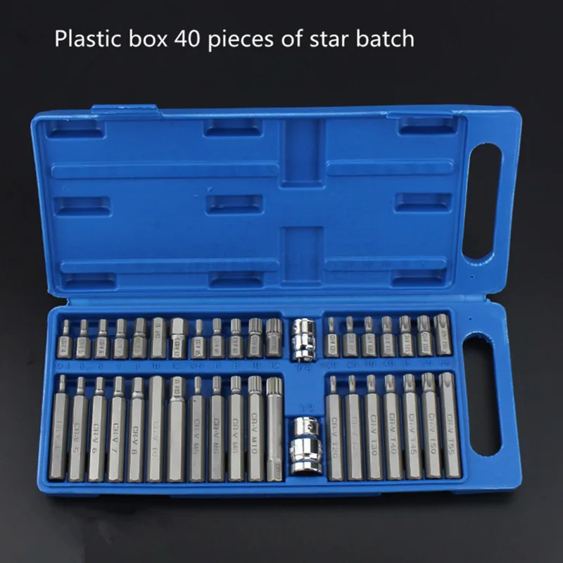 40 шт./компл. Torx внутренний шестиугольный Звездный набор ключей