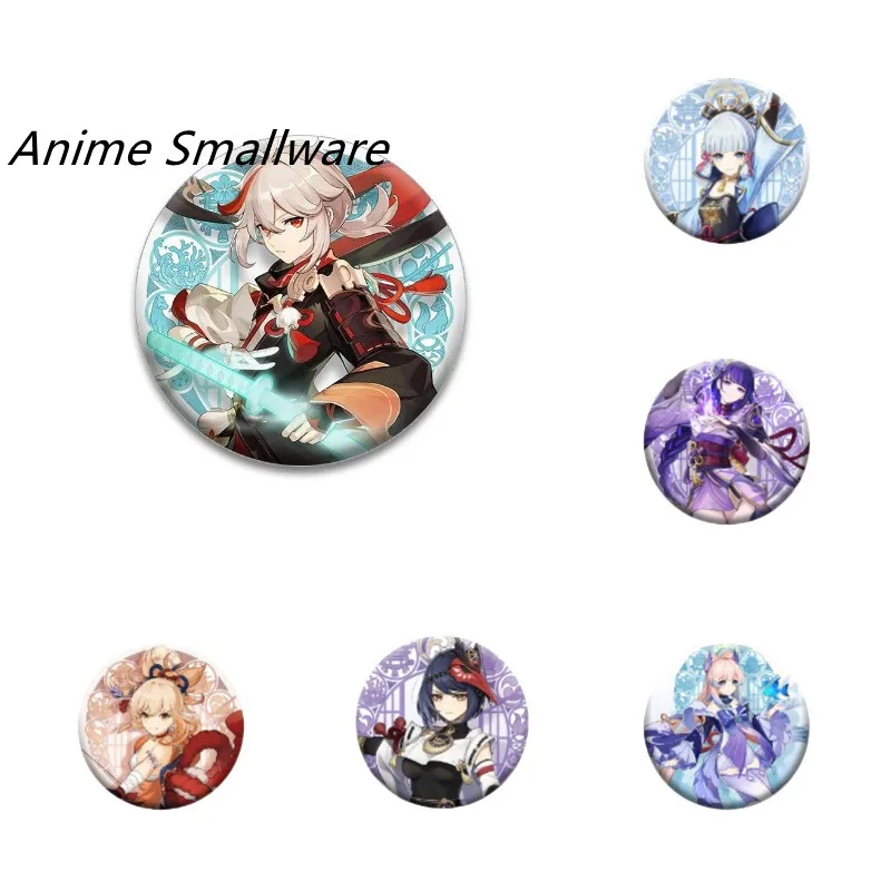 

Genshin Impact New Character Model Cosplay Kaedehara Kazuha Raiden Shogun Kamisato Ayaka Kamisato Ayaka Quadratic Badge Gifts
