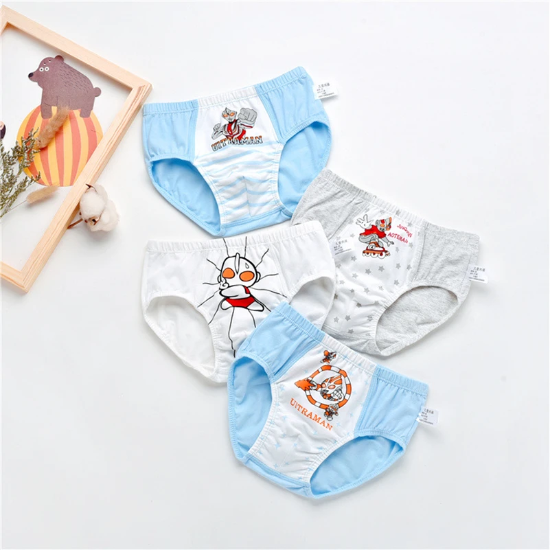 4 предмета детское нижнее белье высокого качества для детей шорты с рисунками