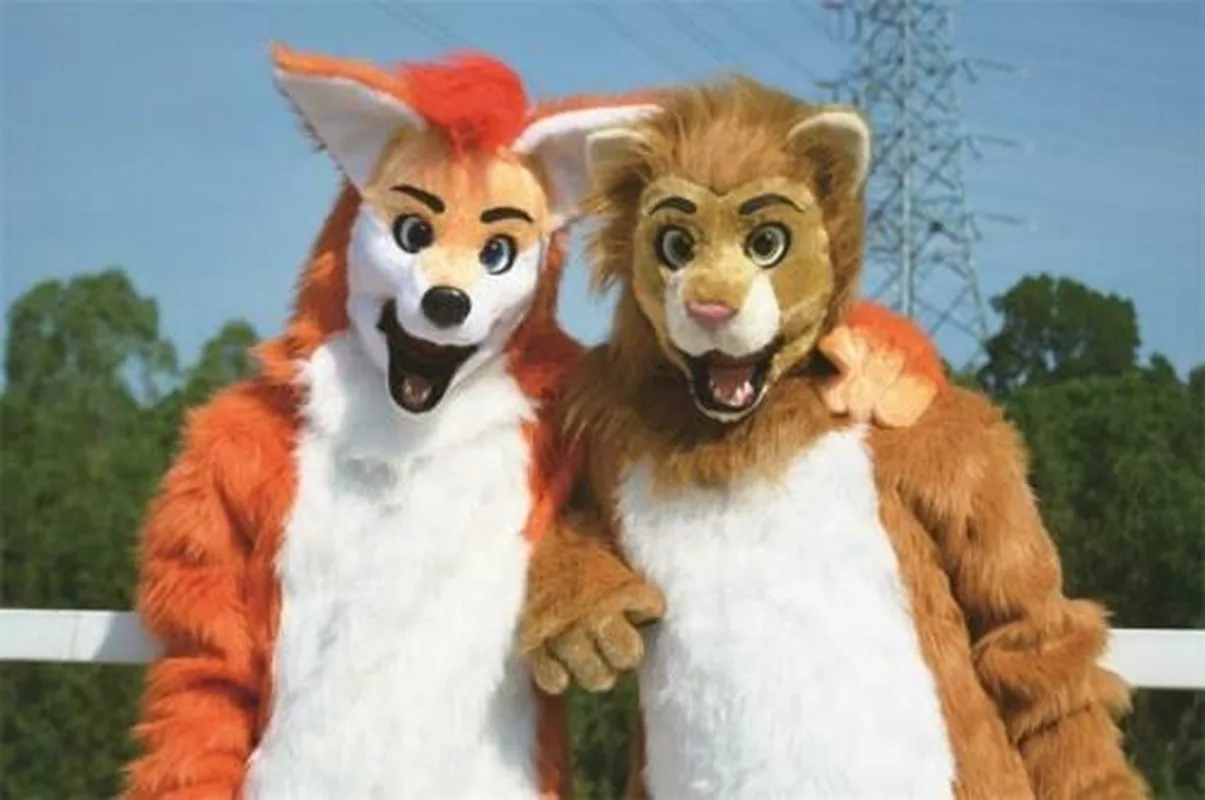 

Party Dress Lion Mascot Costume Fursuits Cosplay Animal Christmas Party Dress @@ Event Unisex Cartoon Apparel Cosplay Halloween