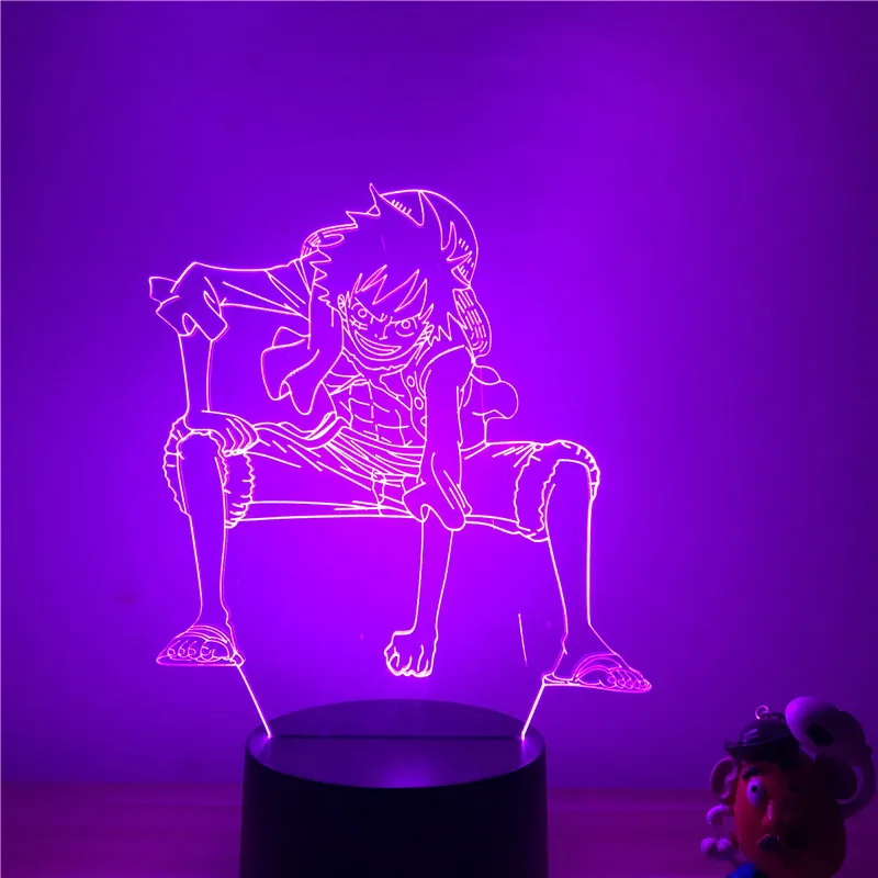 Lfuyy Gear 2 версия осанки. 3D светодиодный Ночной светильник 7 цветов Сенсорная