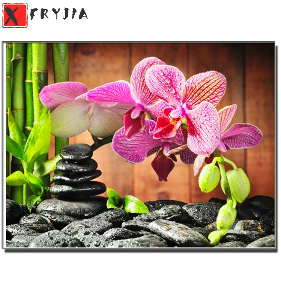 Алмазная живопись Бабочка Орхидея 5D сделай сам 100% полностью квадратная/круглая