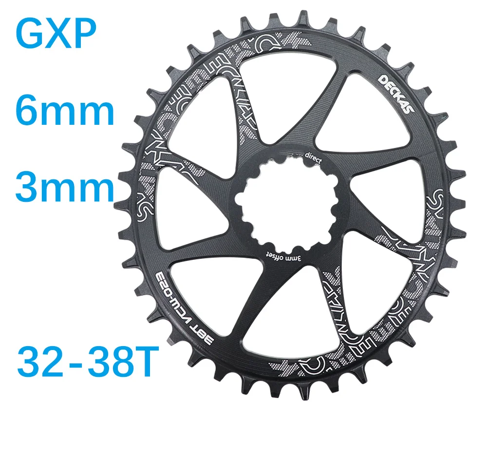 

_ GXP 3 мм 6 мм офсетное прямое Крепление для Sram GXP XX1 Eagle X01 X1 X0 X9 32T 34T 36 38 MTB дорожный велосипед 6 мм
