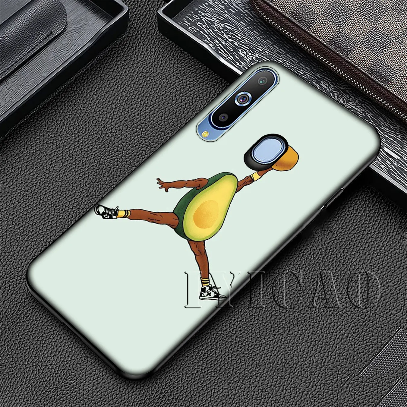 IYICAO милый черный мягкий силиконовый чехол с принтом авокадо для Samsung Galaxy A70 A60 A50 A40