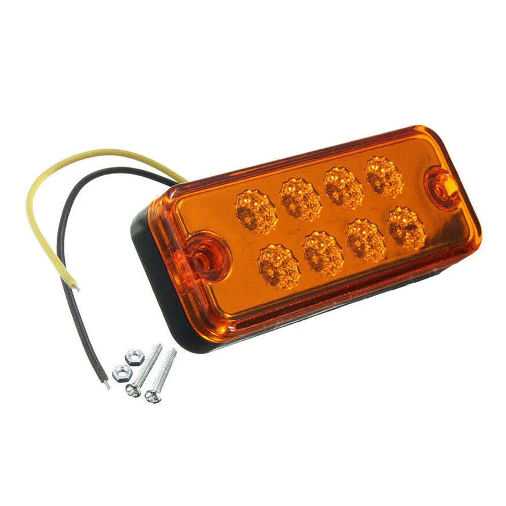 

Orange Light Parking Marker Plastic Rear 12-24V SMD Trailer 8Pcs Truck