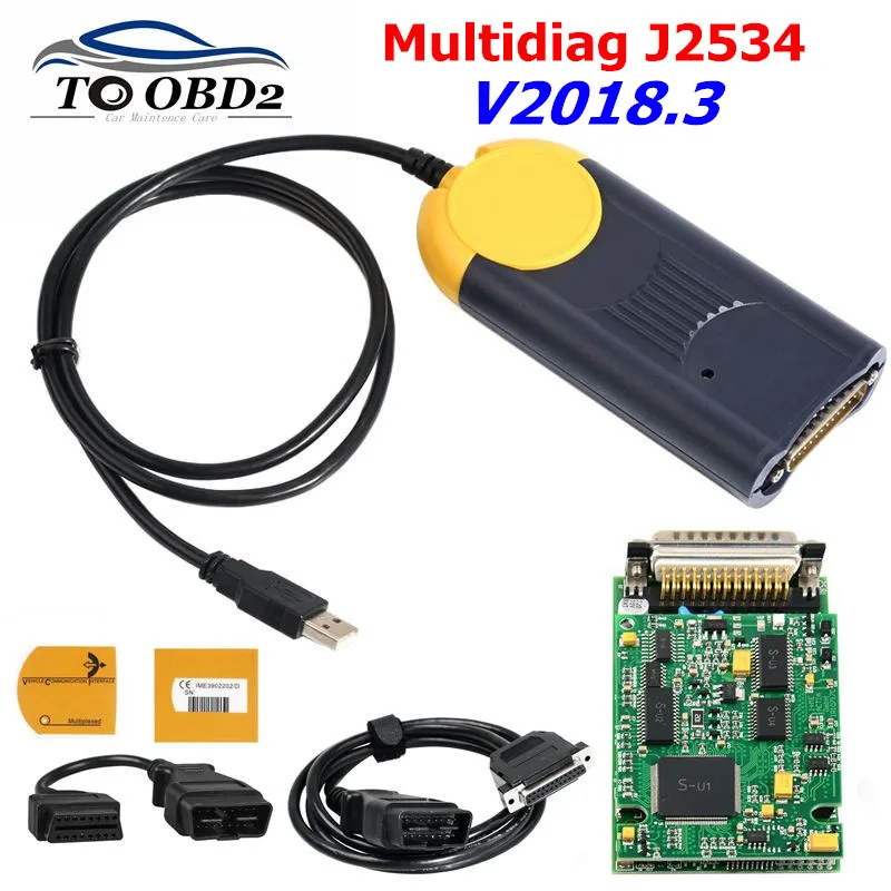Диагностический инструмент Multi Diag Access J2534 интерфейс OBD2 устройство Multidiag V2018.3