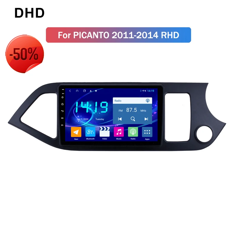 4 ГБ ОЗУ мультимедийный плеер для KIA Picanto Morning 2012 2013 2014 2015 правое колесо Bluetooth
