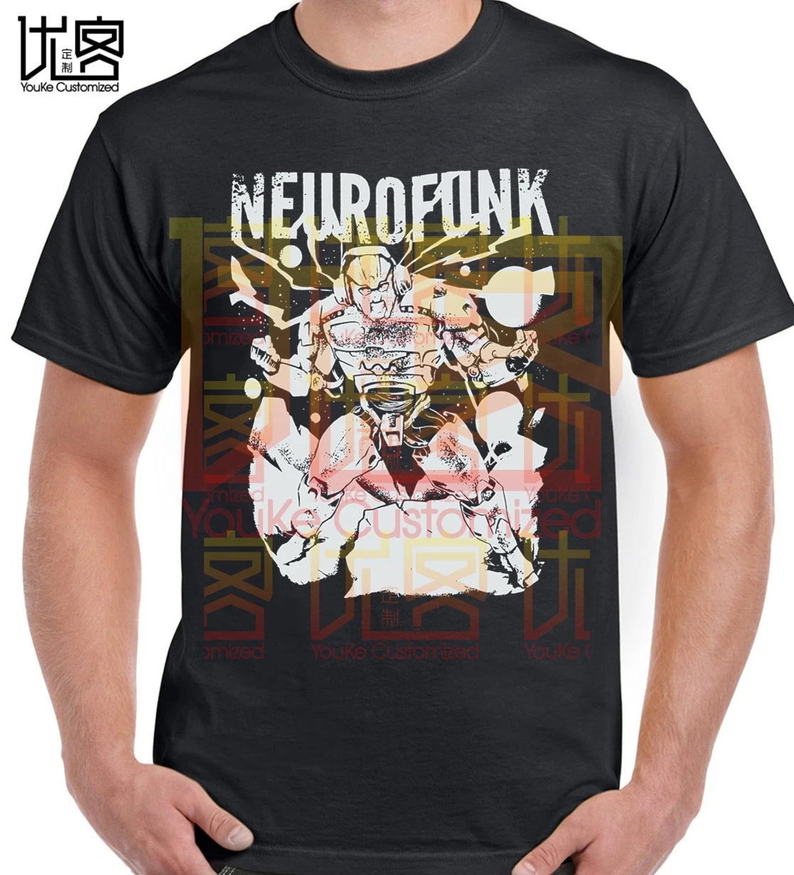 

Neurofunk T Shirt Robot Junglist Jungle Massive Amen Drum and Bass Mens Tee