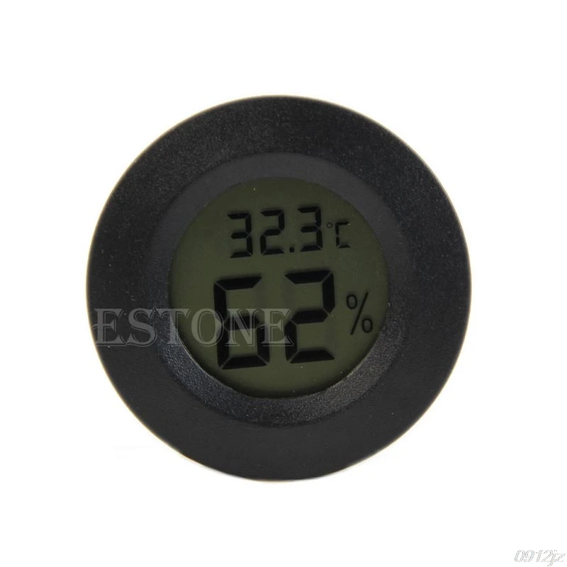 Цифровой гигрометр для сигары с круглым черным лицом | Инструменты