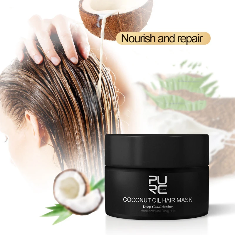 Маска для волос с кокосовым маслом 50 мл волшебное кокосовое масло маска лечения