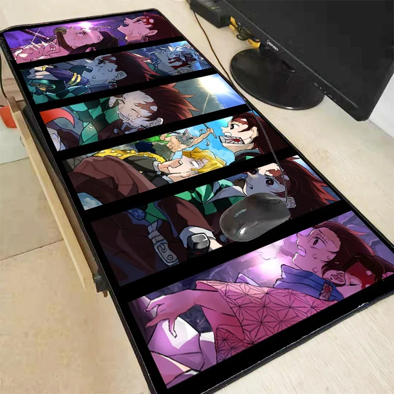 Большой игровой коврик для мыши XGZ Anime Demon Slayer Kimetsu No Yaiba компьютерный клавиатуры
