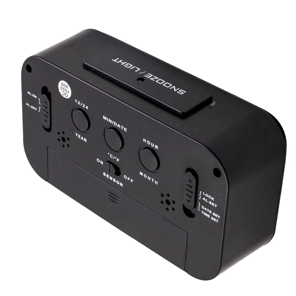 Цифровой будильник Температура Календарь Дата большой ЖК дисплей на батарейках