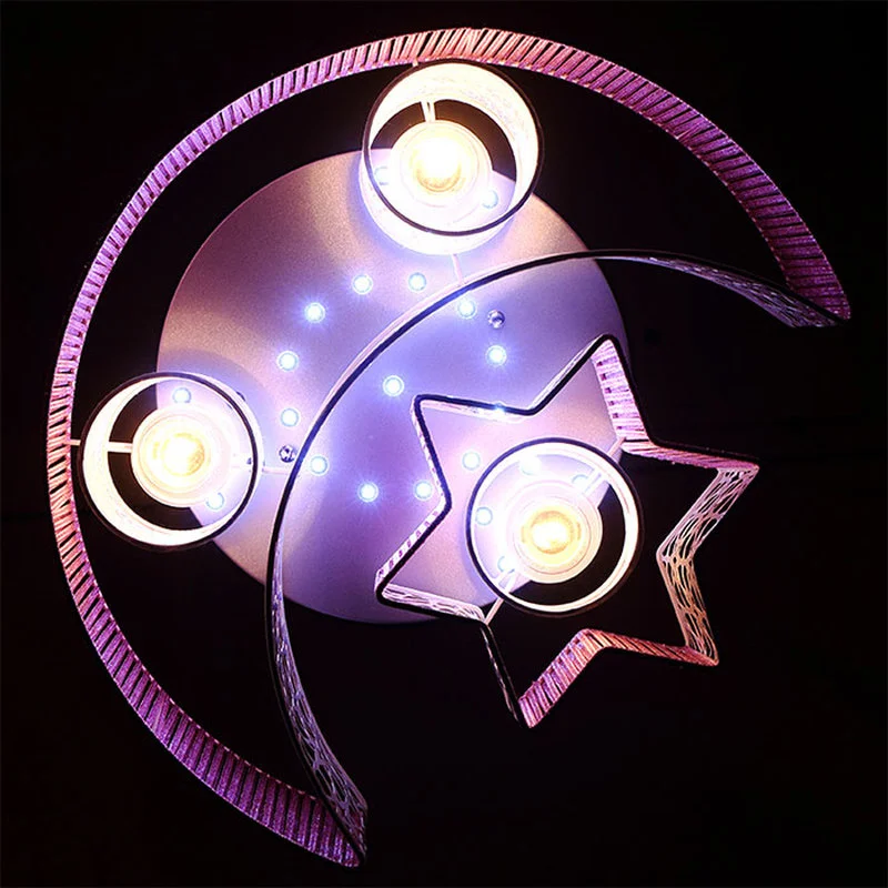 Принцесса Спальня Романтический розового или голубого цвета луна и звезды Стиль