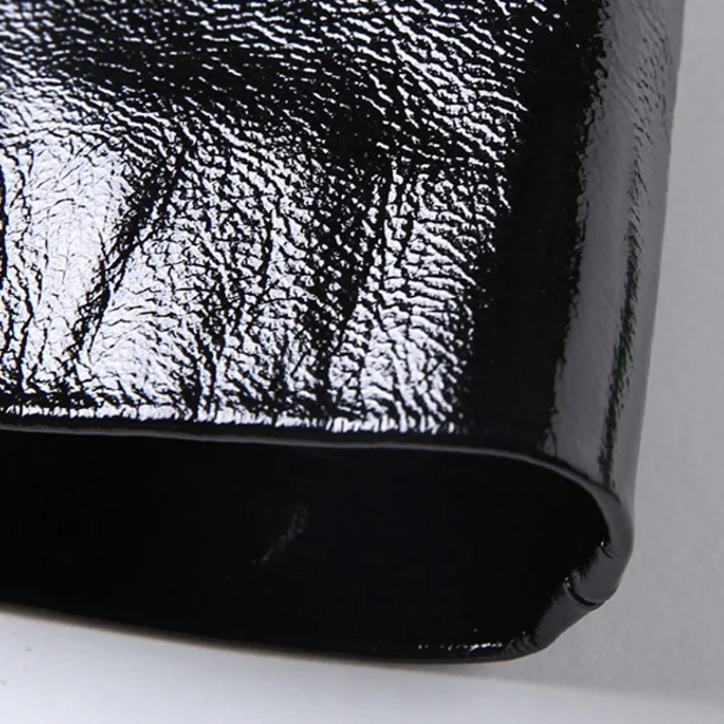 2020 New Autumn Winter Womens Skirts High Quality Patent Leather Wrap Skirt Female Waist A-Line Plus Size S-3XL | Женская одежда