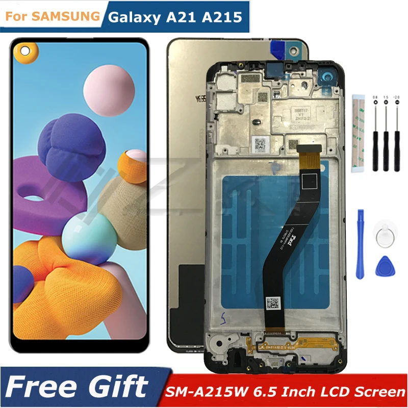

Amoled For Samsung Galaxy A21 A215 Display sm a215w LCD Touch Screen Replacement A215u With Frame Digitizer Assembly Repair Tool