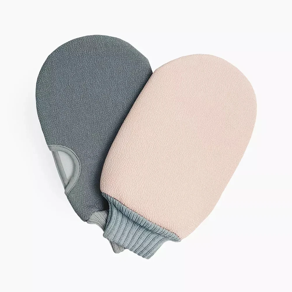 

Qualitell Bath Golves Wash Cloth Shower Scrubber Back Scrub Exfoliating Body Massage Sponge Blistering Foaming Soft Touch
