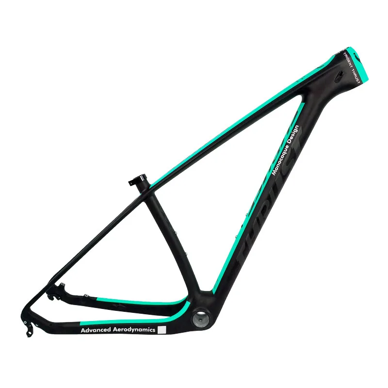 Упорная рама для горного велосипеда mtb углеродная 29er 27.5er 15 17 19 карбоновая зеленая