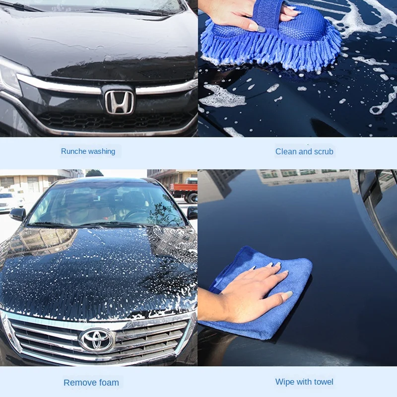 

Wear-resisting Creative Chenille Coral Plush Car Wash Cleaning Gloves Towels Clean Gloves
