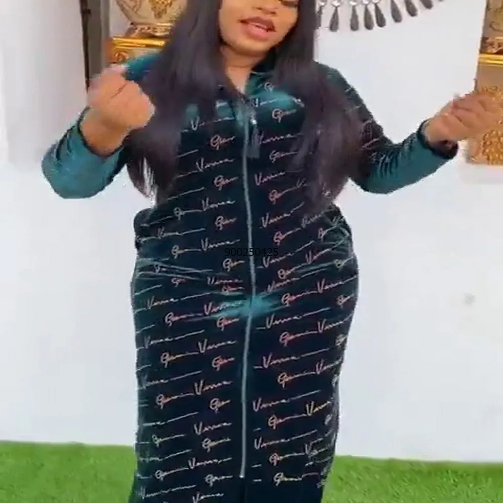 2021 элегантные вечерние платья для женщин Африканское эластичное бархатное