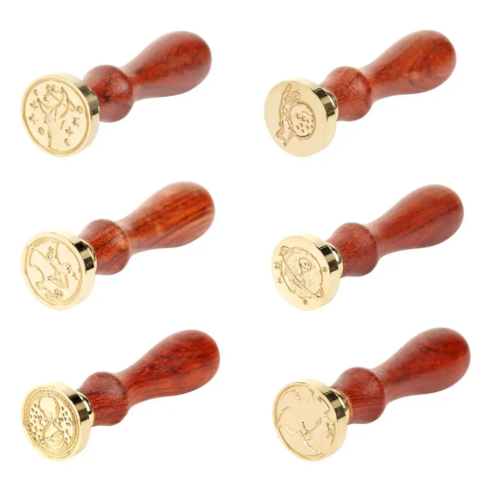 DIY Романтический восковой штамп классическая печать ретро свадьба деревянная