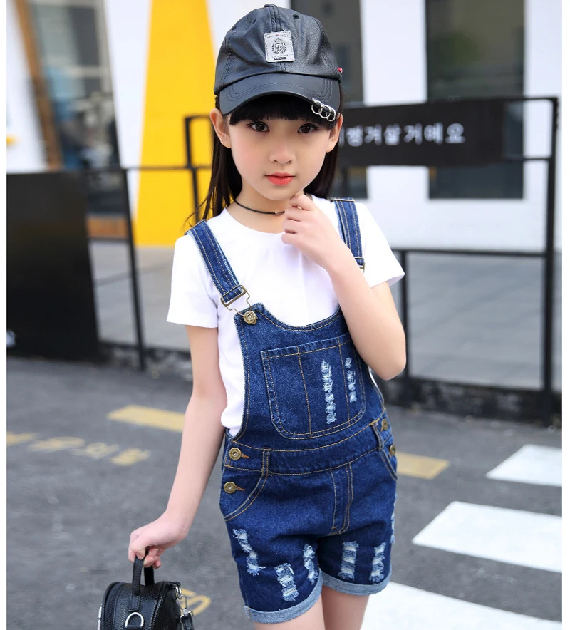 Комбинезон для девочек новинка 2024 летний короткий комбинезон короткие джинсы