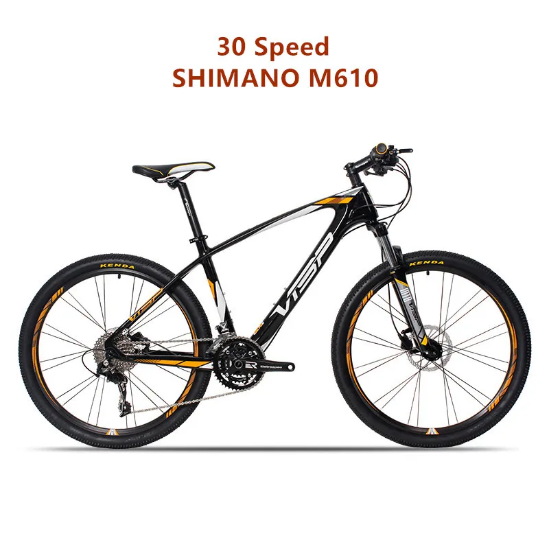 30 black yellow Бренд горный велосипед рама из углеродного волокна 26/27. 5 дюймов колеса MTB 27/30/33 скорости SHIMAN0 SHIMAN0 гидравлический велосипед с дисковым тормозом - Цвет: 30 black yellow