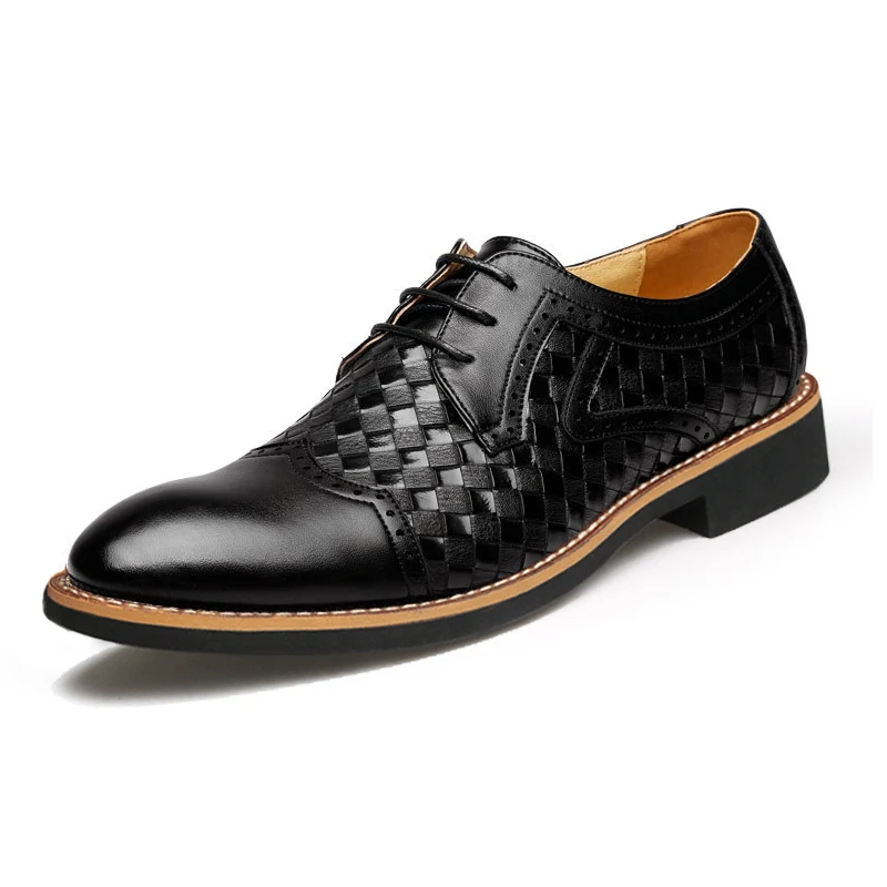 Мужские кожаные туфли с острым носком в стиле ретро мужские дерби британском без