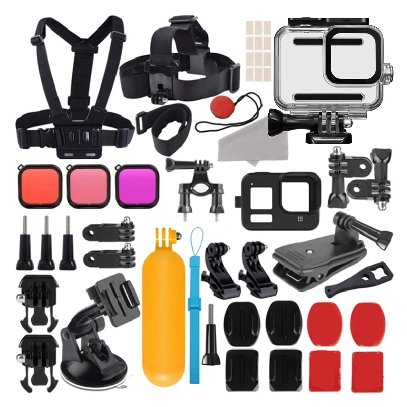 

46 in 1 Accessory Kit for GoPro HERO9 Small Mountain Dog Sport Camera Accessory Kit