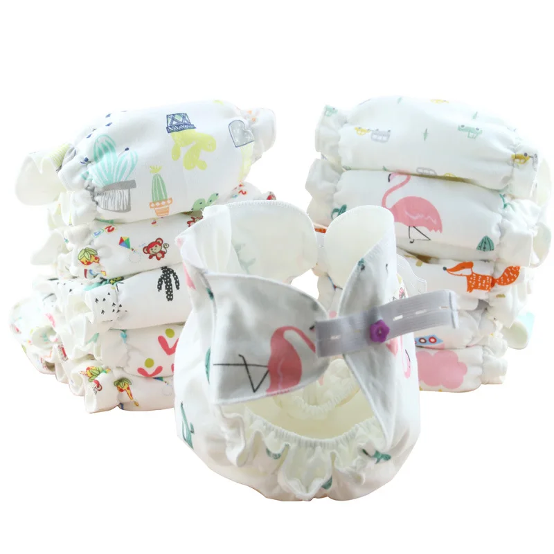 

Detachable Baby Cotton Diaper, Soft, Reusable, Washable, Newborn Product, Absorbent Baby Diaper, Adjustable Diaper