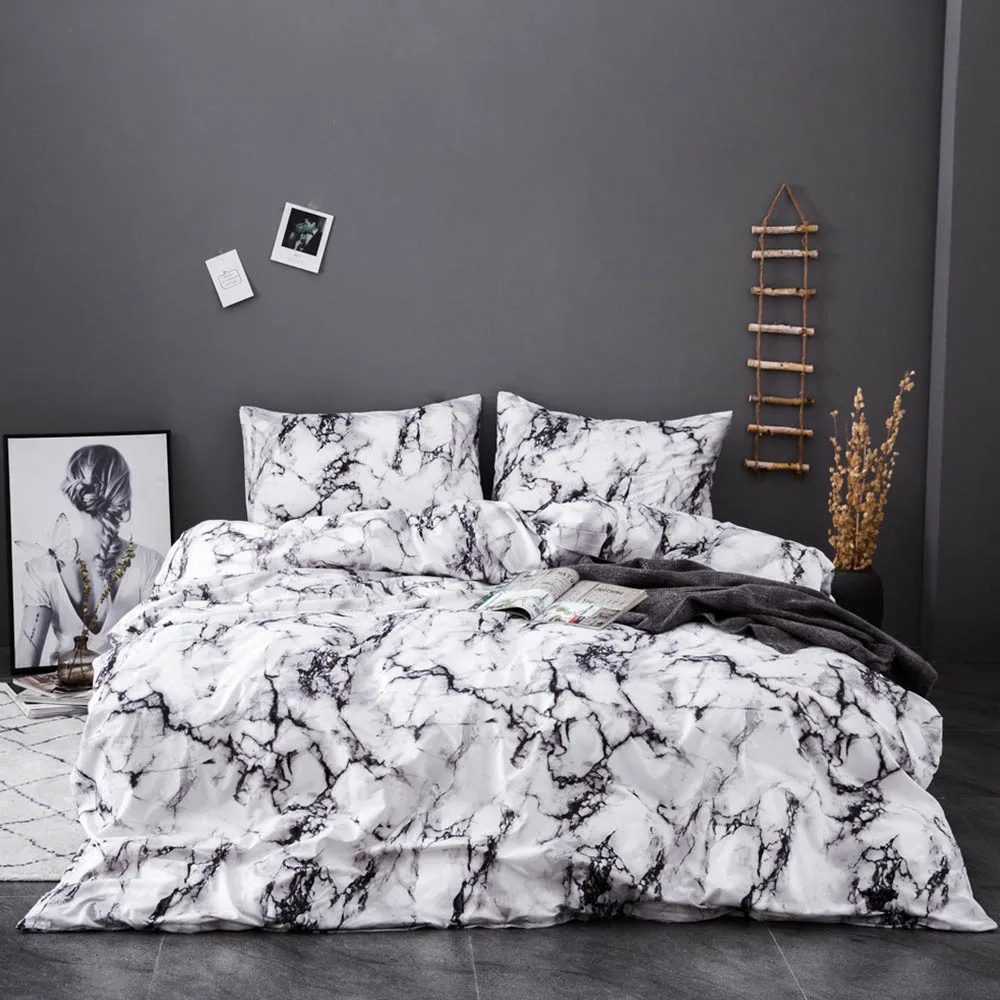 Style 1 Marble Bedding Set Duvet Cover Twin Queen Quilt Cover Comforter Bedding Sets King - Цвет: Style 1