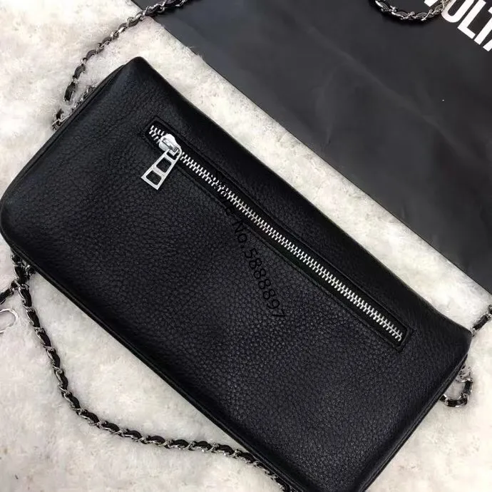 

Women's Small Clutch Messenger Bag Rivet Wing Decoration Single Shoulder Genuine Leather Fashion Chains Bags