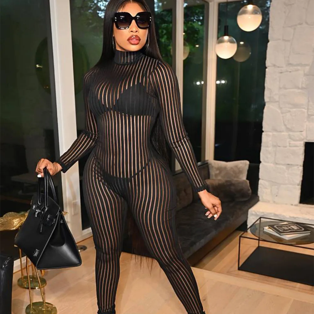 

Женские комбинезоны, хипстерские сексуальные комбинезоны с вырезами, комбинезоны с длинным рукавом, спортивные комбинезоны 2021, одежда для ...