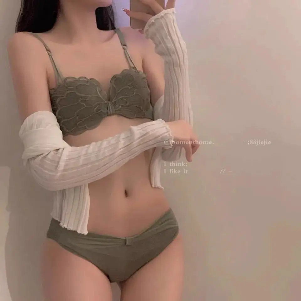 French Sexy Girl With Butterfly New Collection Bra Female Lace Underwear Brief Women Lingerie Sets