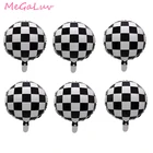 Круглые баллоны автомобильные воздушные шары из фольги с гелием, 18 дюймов, украшения для тематических вечеринок, 6 шт.