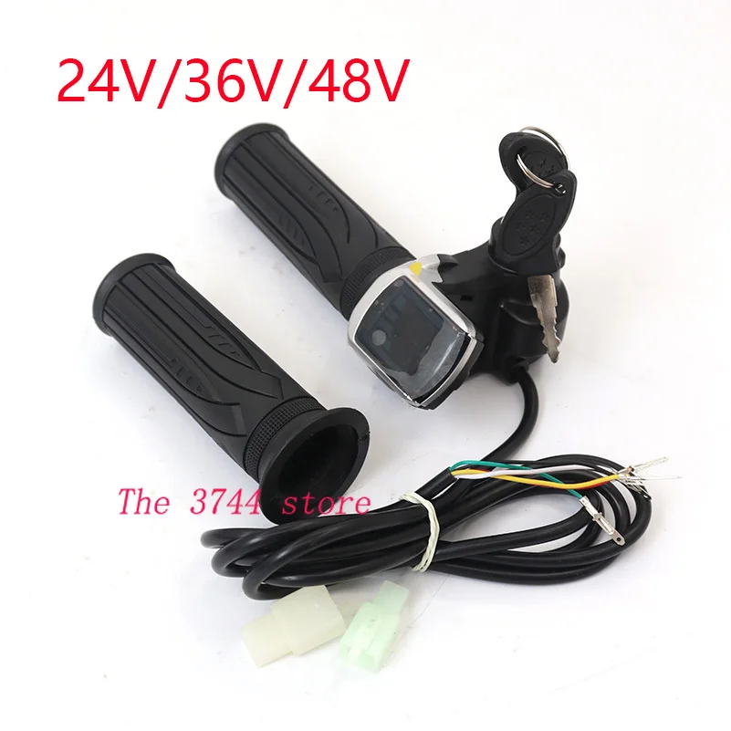 

24V36V48V LCD Handle Accelerator Throttle Handle Charged Quantity Display Speed Control Handlebar Electric Scooter Handle Parts
