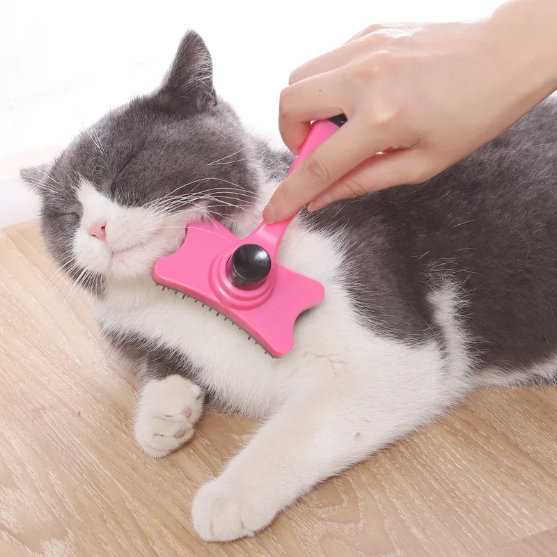

Pet Dog Comb Cat Dog Hair Brush Teddy Bichon Golden Retriever Self-cleaning Brush Small Dog Pet Grooming Comb