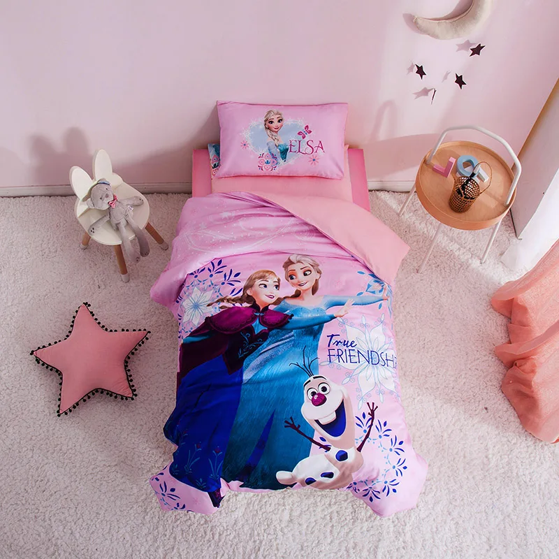 Детский комплект постельного белья из 100% хлопка с пододеяльником и подушкой | Дом