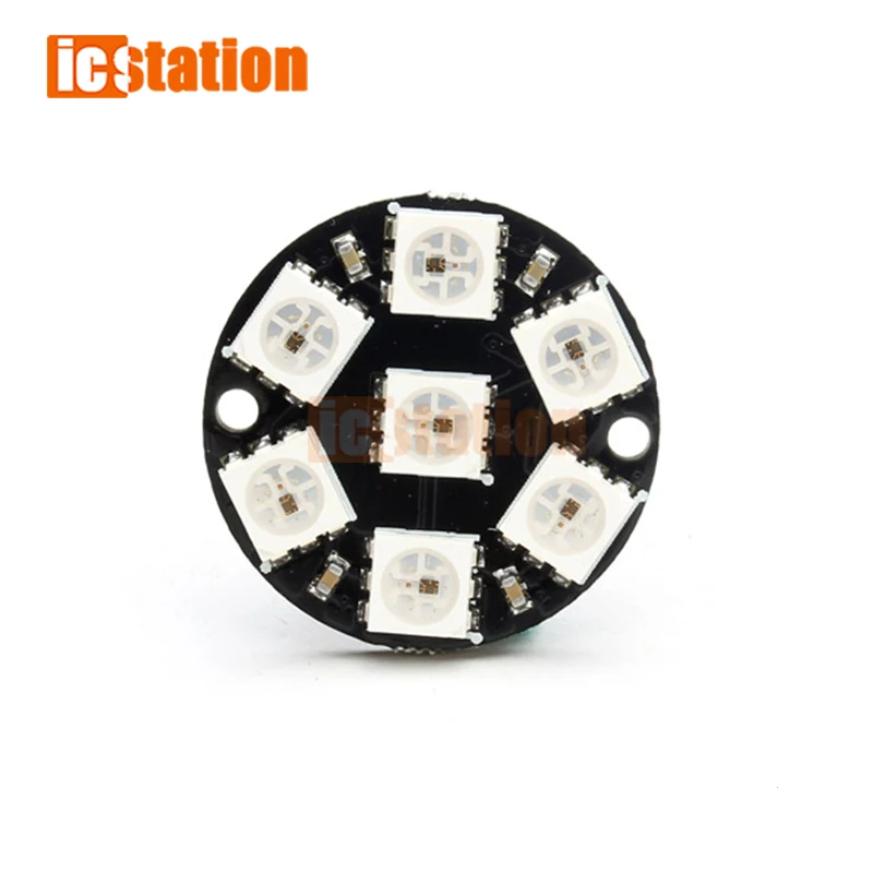 7 бит WS2812S 5050 RGB светодиодный кольцо круглого стола Украшение лампы LED со