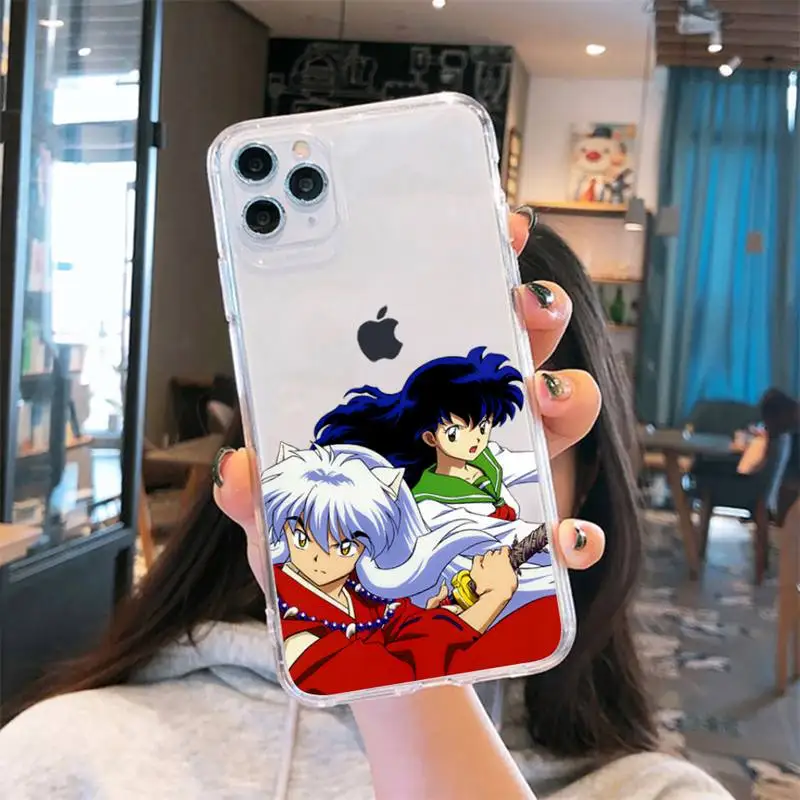

Anime Inuyasha Hot Selling Fashion Phone Case Transparent soft For iphone 5 5s 5c se 6 6s 7 8 11 12 plus mini x xs xr pro max