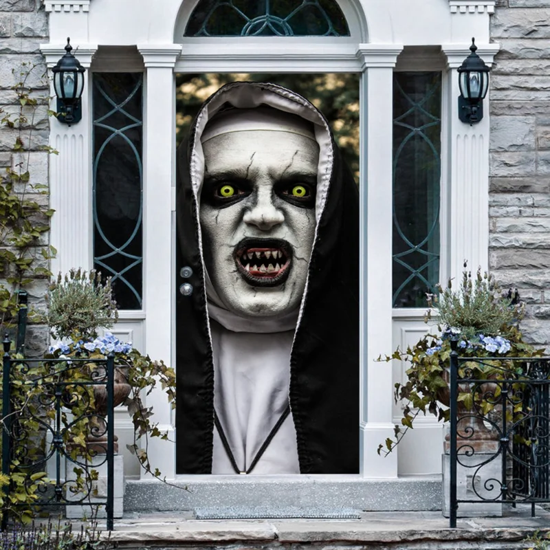 

High Quality Funny Halloween Ghost Door Stickers Glass Window Sticker Creative Party Wooden Door Renovation Wall Stickers