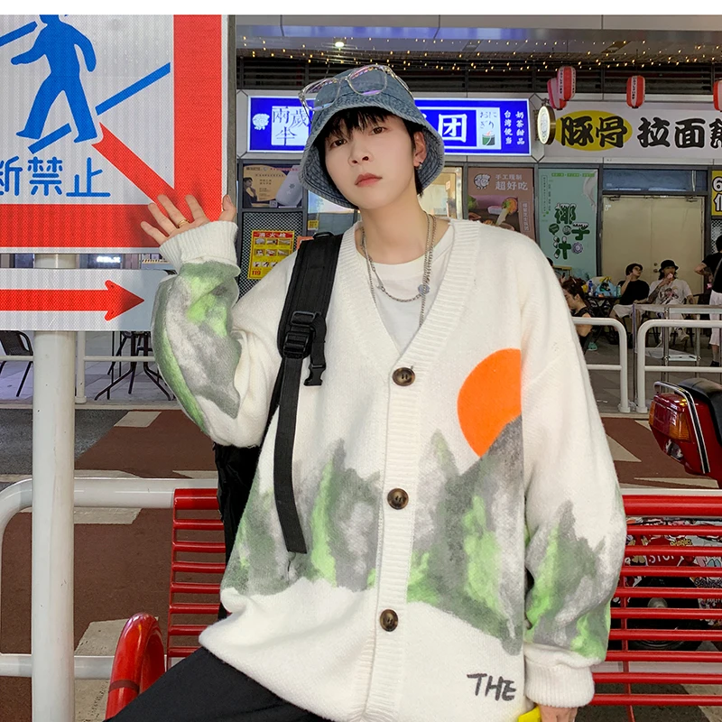 Зимний модный жаккардовый вязаный свитер высшего качества с длинным рукавом