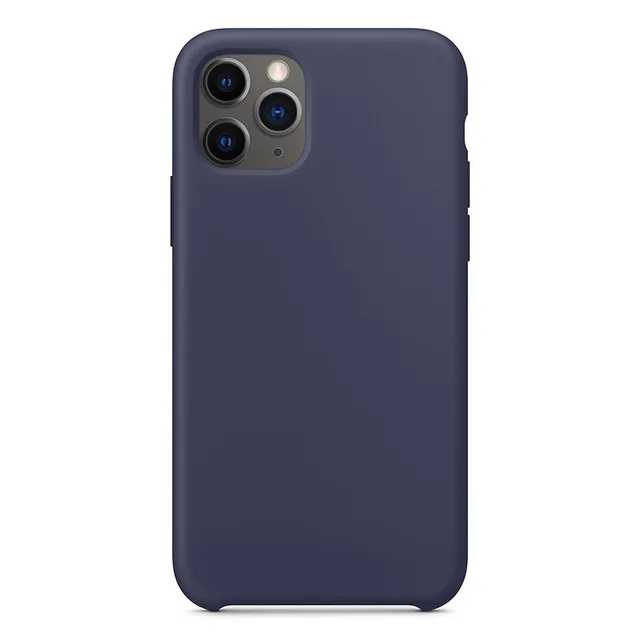 Жидкий силиконовый чехол для iPhone 11 Pro Max TPU+ PC темно-зеленый жидкий силиконовый чехол для iPhone 11 Pro - Цвет: Midnight Blue