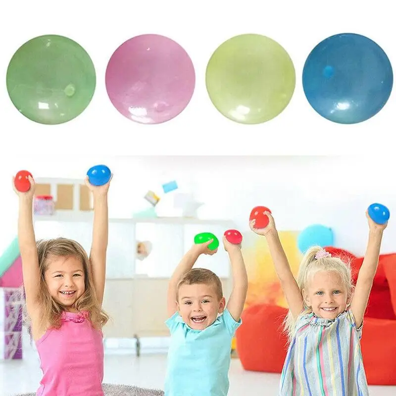 

4pcs Hot Sticky Wall Ball Ceiling Tossing Sticky Target Ball Stress Relief Toy Novelty Kids Play Vent Toy Gift