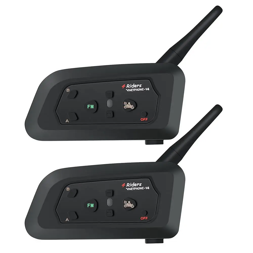 

Bluetooth-гарнитура для мотоциклетного шлема V4, 1 пара