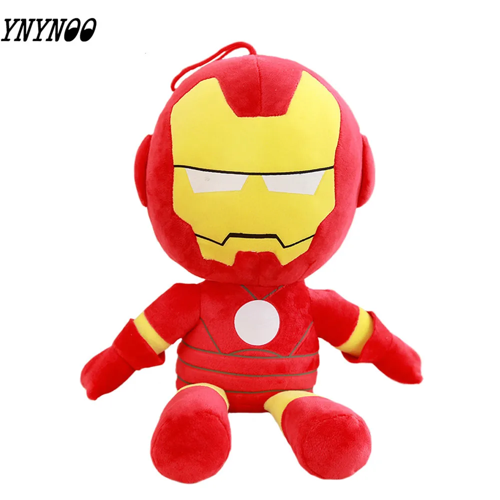 30CM 20 см Marvel Мстители Капитан Америка Железный человек паук Плюшевые игрушки Мягкая кукла подарок на день рождения для детей мальчиков - Цвет: 30CM